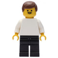 fig-006421 – Soccer Player White Torso, Black Legs, Brown Hair, Mustache