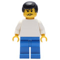 fig-006427 – Soccer Player White Torso, Blue Legs, Black Hair, Mustache
