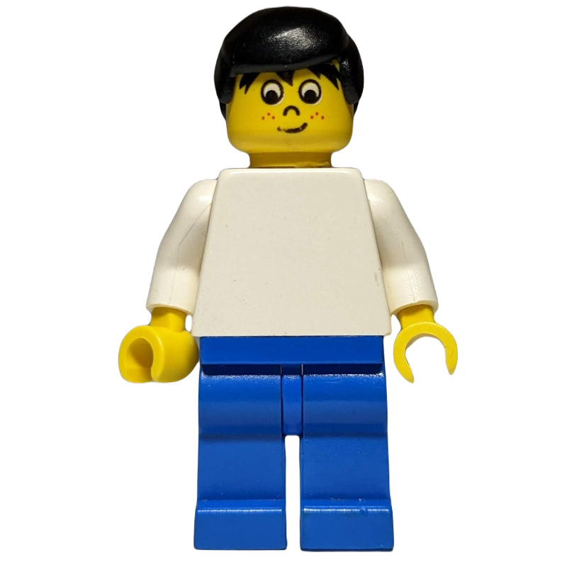 fig-006429 – Soccer Player White Torso, Blue Legs, Black Hair, Freckles