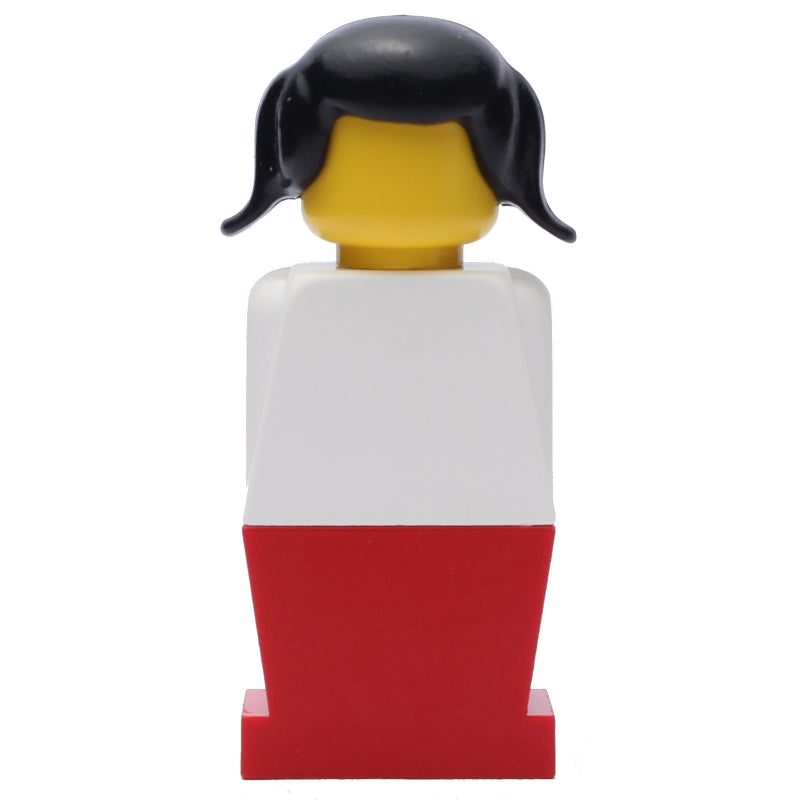fig-006459 – LEGOLAND Female, White Torso, Red Legs, Black Hair