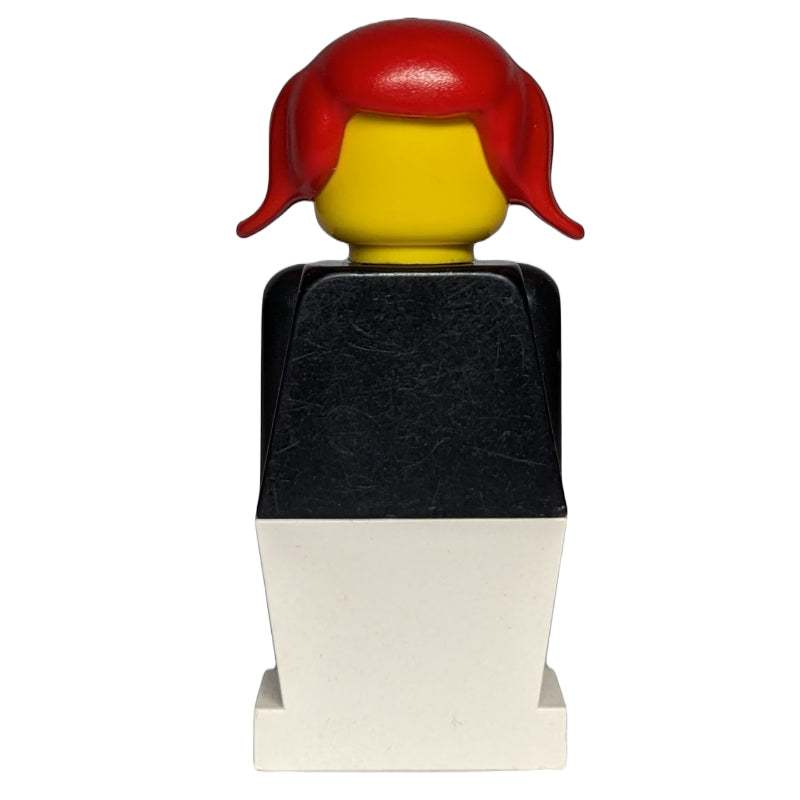 fig-006468 – LEGOLAND Female, Black Torso, White Legs, Red Hair
