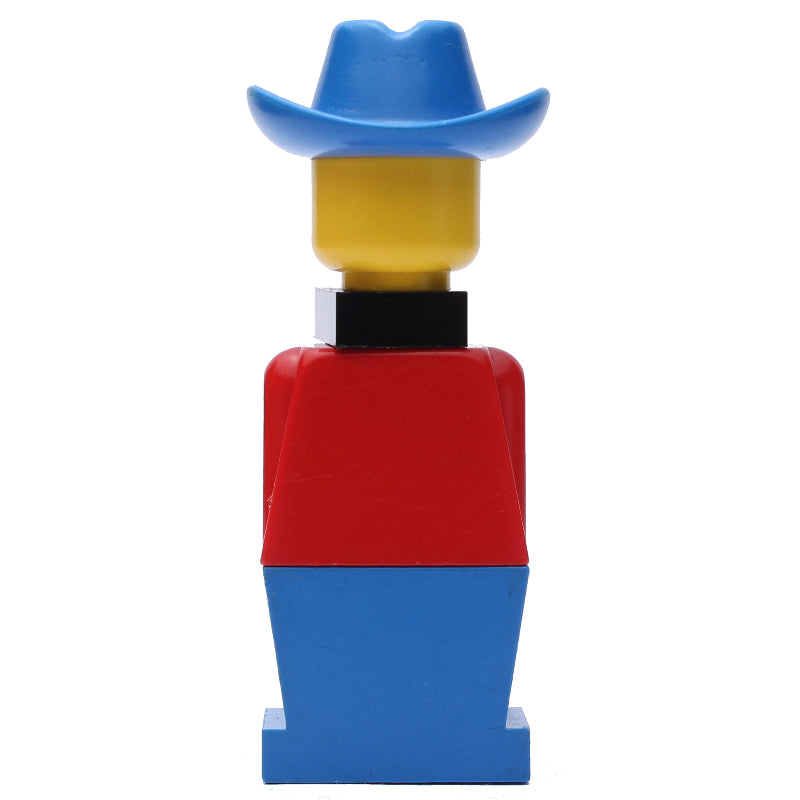 fig-006470 – LEGOLAND Red Torso, Blue Legs, Blue Cowboy Hat, Black Scarf