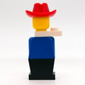 fig-006471 – LEGOLAND Blue Torso, Black Legs, Red Cowboy Hat, White Scarf