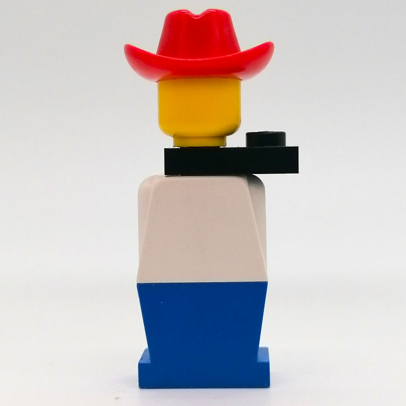 fig-006472 – LEGOLAND White Torso, Blue Legs, Red Cowboy Hat, Black Scarf