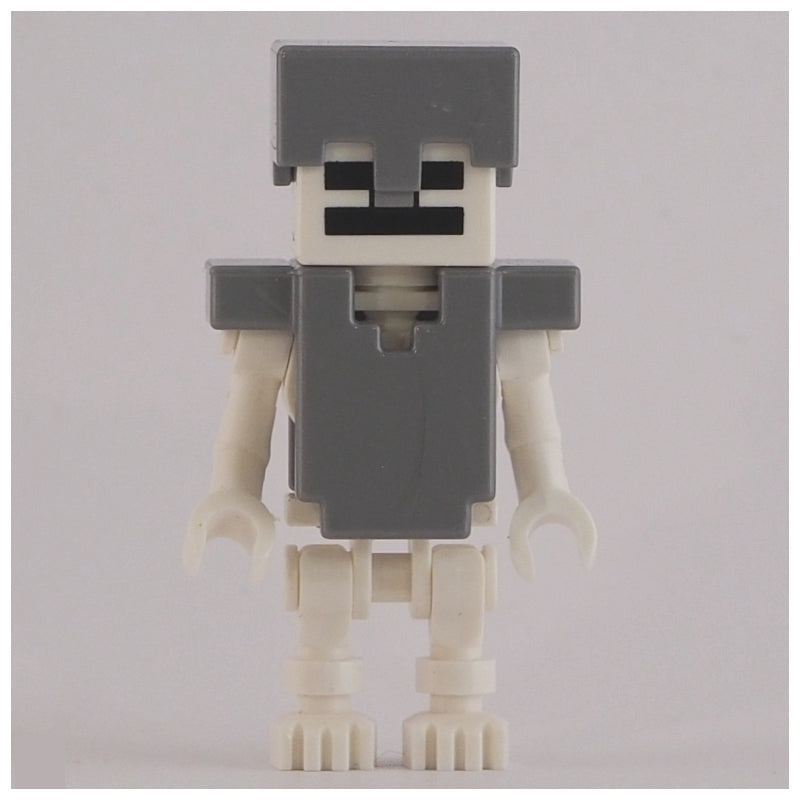 fig-006499 – Skeleton, Square Skull, Flat Silver Helmet and Armor