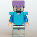 fig-006520 – Steve in Medium Lavender Helmet, Medium Azure Armor, and Flat Silver Legs
