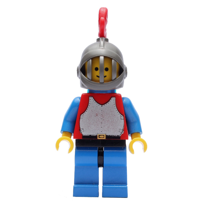 fig-006562 – Knight (Breastplate on Red) - Blue Legs, Red Plume, Plastic Cape