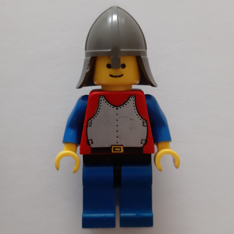 fig-006566 – Knight (Breastplate on Red) - Blue Legs, Dark Gray Neck-Protector