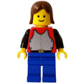 fig-006570 – Knight (Breastplate on Red) - Blue Legs, Brown Hair