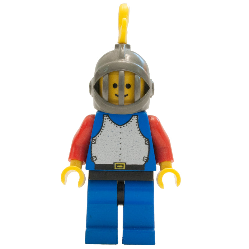 fig-006584 – Knight (Breastplate on Blue) - Blue Legs, Dark Gray Helmet, Yellow Plume