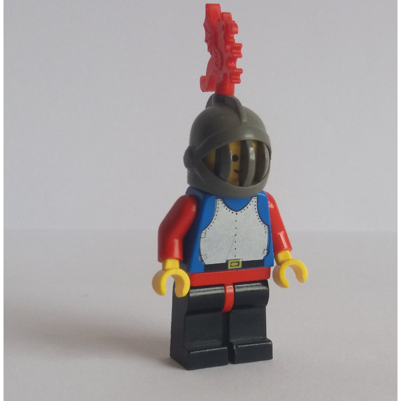 fig-006586 – Knight (Breastplate on Blue) - Black Legs, Red Dragon Plume
