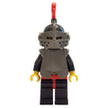 fig-006588 – Knight (Breastplate on Black) - Black Legs, Armor, Red Plume, Solid Stud Head