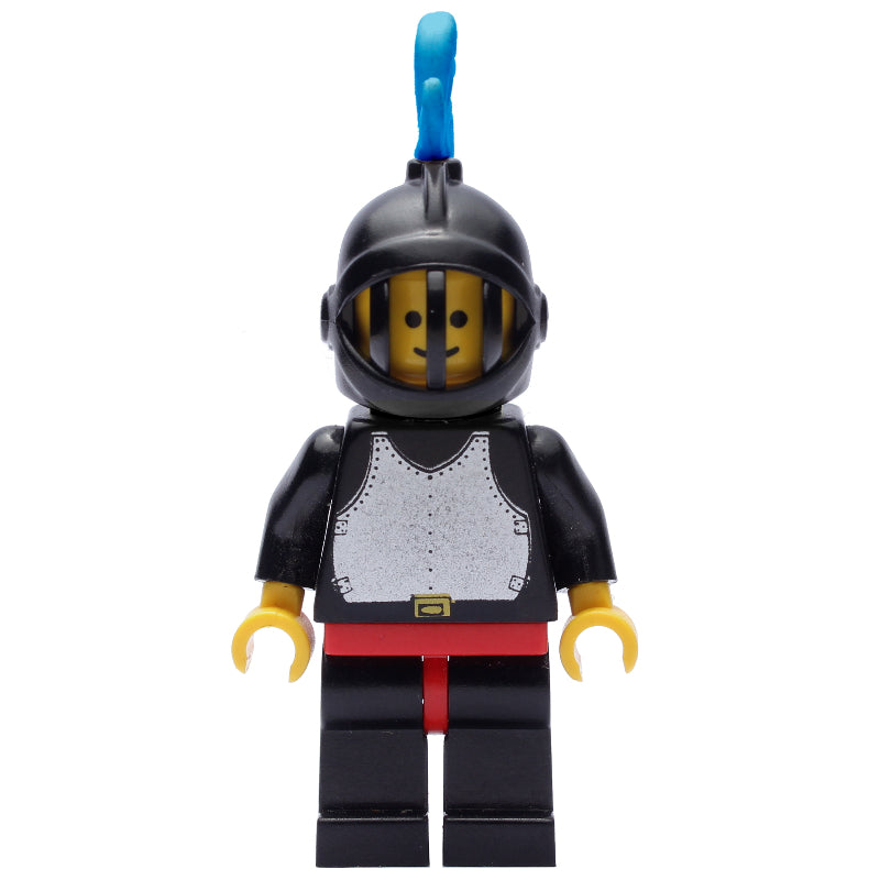 fig-006591 – Knight (Breastplate on Black) - Black Legs, Black Helmet, Blue Plume