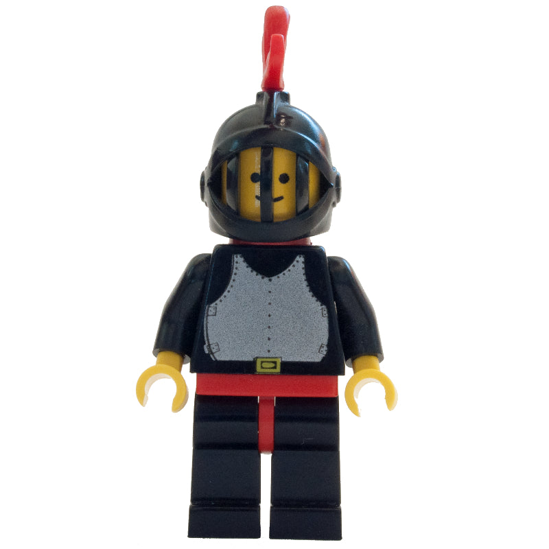 fig-006592 – Knight (Breastplate on Black) - Black Legs, Black Helmet, Red Plume