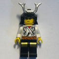 fig-006599 – Shogun, Helmet with Horn, White Robe