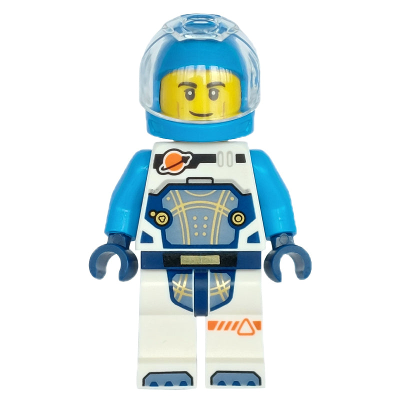 fig-006711 – Astronaut, White and Dark Azure Spacesuit, Dark Azure Helmet
