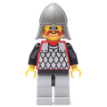 fig-006722 – Knight (Scale Mail on Red) - Black Arms, Light Gray Legs, Dark Gray Neck-Protector