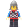 fig-006724 – Knight (Scale Mail on Red) - Blue Arms, Black Legs, Dark Gray Neck-Protector