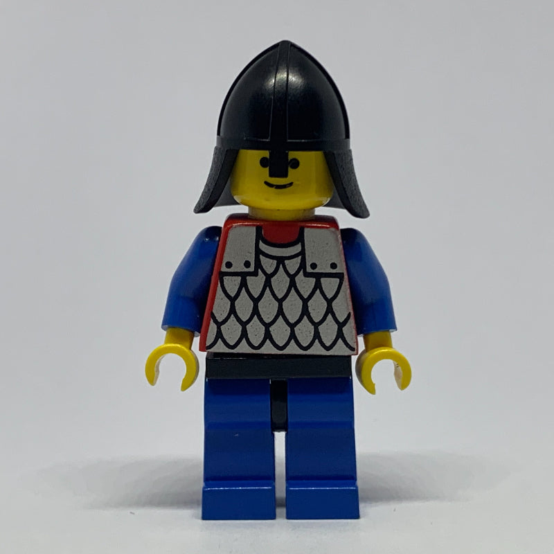 fig-006725 – Knight (Scale Mail on Red) - Blue Arms, Blue Legs, Black Neck-Protector