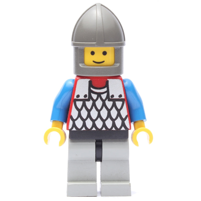 fig-006726 – Knight (Scale Mail on Red) - Blue Arms, Light Gray Legs, Dark Gray Chin-Guard