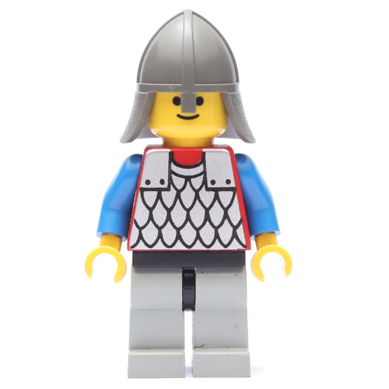 fig-006727 – Knight (Scale Mail on Red) - Blue Arms, Light Gray Legs, Dark Gray Neck-Protector
