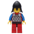 fig-006728 – Knight (Scale Mail on Red) - Blue Arms, Red Legs, Black Neck-Protector
