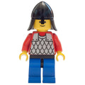 fig-006730 – Knight (Scale Mail on Red) - Red Arms, Blue Legs, Black Neck-Protector