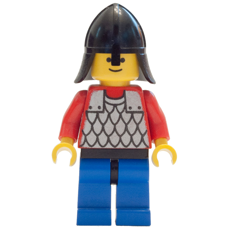 fig-006730 – Knight (Scale Mail on Red) - Red Arms, Blue Legs, Black Neck-Protector