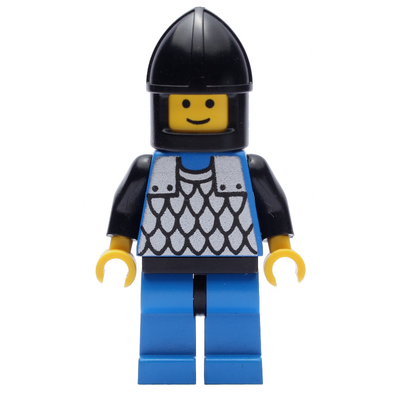 fig-006738 – Knight (Scale Mail on Blue) - Black Arms, Blue Legs, Black Chin-Guard