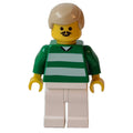 fig-006754 – Soccer Player Green Torso, White Legs, Tan Hair, Mustache, #9