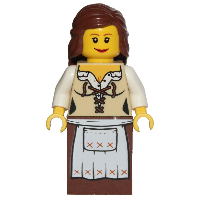 fig-006760 – Maiden (Fantasy Era) - Brown Skirt, Reddish Brown Hair