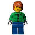 fig-006798 – Man, Bright Green Jacket, Blue Legs