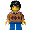 fig-006814 – Boy, Argyle Sweater, Short Blue Legs, Glasses