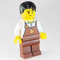 fig-006817 – Barista, Man, White Shirt, Reddish Brown Apron, Black Hair