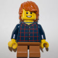 fig-006823 – Boy, Plaid Shirt, Short Medium Nougat Legs, Dark Orange Hair