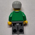 fig-006828 – Man, Green V-Neck Sweater, Dark Bluish Gray Legs, Beard