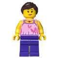 fig-006834 – Woman, Bright Pink Halter Top with Butterflies, Dark Purple Legs