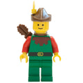 fig-006871 – Forestman Archer (Forestmen) - Red, Brown Hat, Yellow Plume