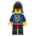 fig-006887 – Knight (Black Falcon) - Black Legs, Red Hips, Rounded Shield, Neck-Protector