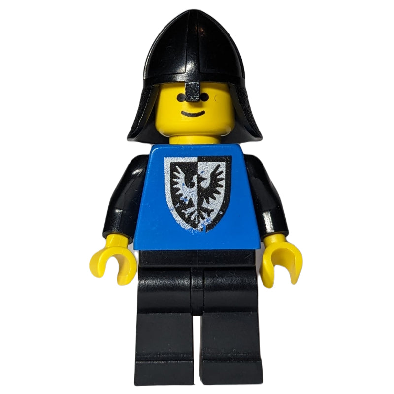 fig-006888 – Knight (Black Falcon) - Black Legs, Black Hips, Rounded Shield, Neck-Protector, 3626b