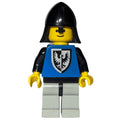 fig-006889 – Knight (Black Falcon) - Light Gray Legs, Neck-Protector