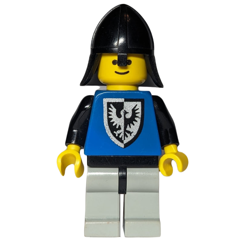 fig-006889 – Knight (Black Falcon) - Light Gray Legs, Neck-Protector