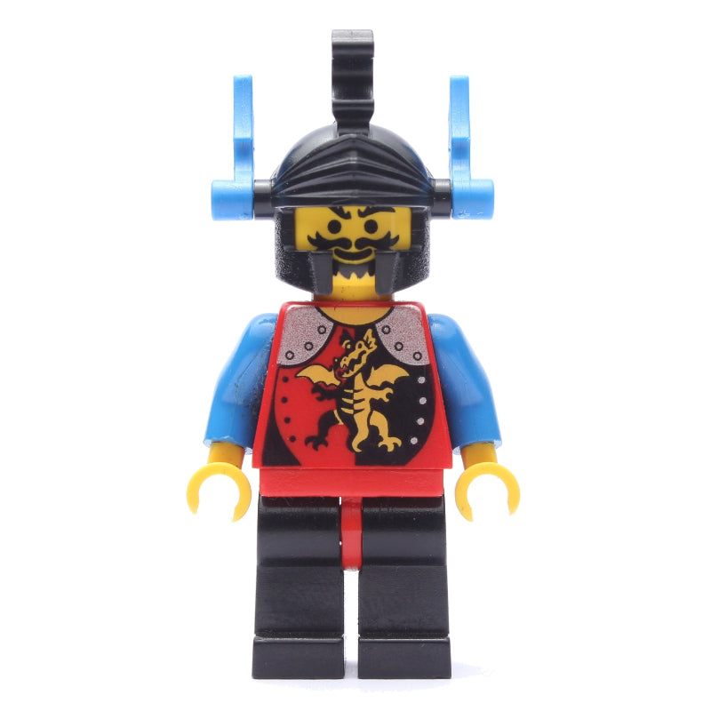 fig-006902 – Knight (Dragon Knights) - Black Legs, Red Hips, Blue Plumes