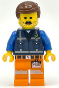fig-007100 – Emmet, Dark Blue Rex Dangervest Vest, Smudged Stubble