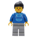fig-007135 – Woman - Blue Jogging Suite, Light Gray Legs