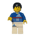 fig-007146 – Soccer Player Blue Torso, White Legs #10 - Zidane