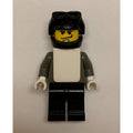 fig-007147 – Snowboarder, Dark Gray, Black Helmet, White Vest