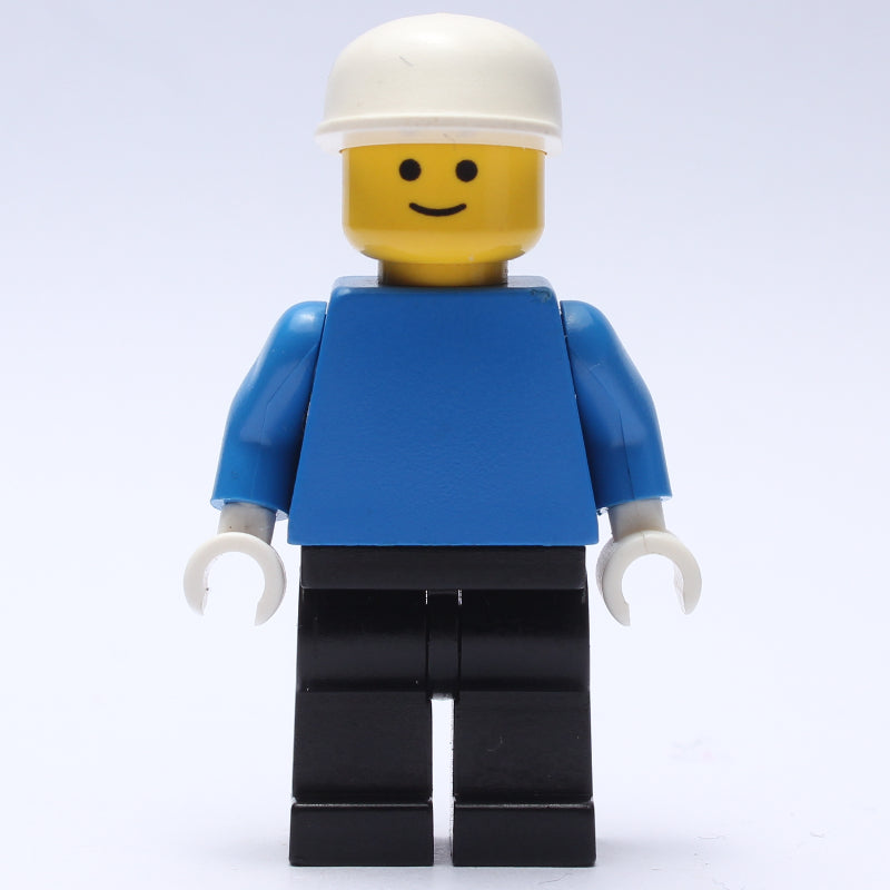 fig-007158 – Man - Blue Torso, Black Legs, White Cap