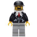 fig-007162 – Man - Black Jacket, Light Gray Legs, White Bandanna, Black Cap