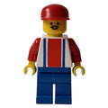 fig-007171 – Soccer Player White Torso with Blue/Red Stripes, Blue Legs #9